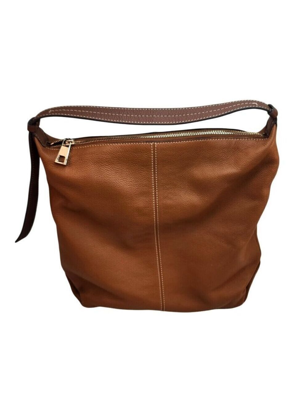 Vince Camuto Caramel Leather Shoulder Bag